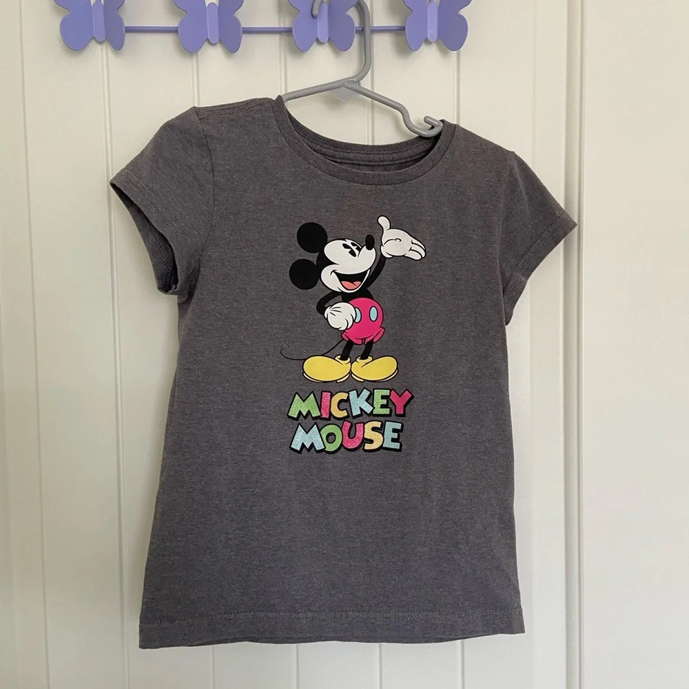 Disney girl’s Mickey Mouse sparkle‎ tshirt — small